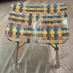 Geflochtener Design-Hocker „Editions“ mit buntem