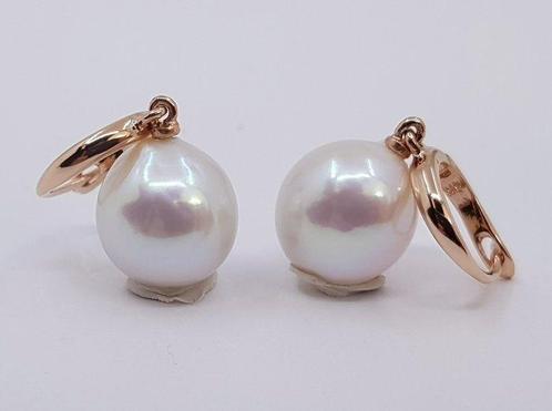 Oorbellen - 14 karaat Roségoud - 10x11mm Edison Parels, Sieraden, Tassen en Uiterlijk, Oorbellen