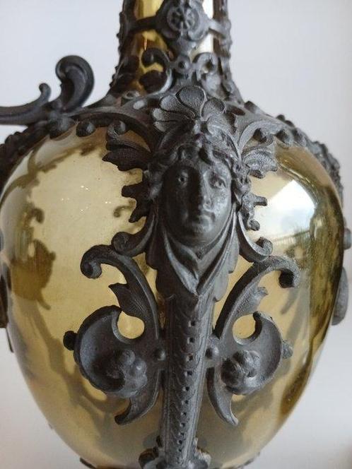 Karaf (2) - Glas, Legering - Rond 1900, Antiek en Kunst, Antiek | Glas en Kristal