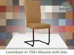 Leren eetkamerstoel Dry - Toledo Camel (bruin) - Sledepoot, Huis en Inrichting, Stoelen, Bruin, Nieuw, Leer, Ophalen of Verzenden