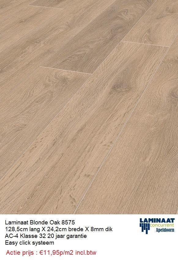 24CM EXTRA BREDE EASY CLICK LAMINAAT 7 X KLEUR €12,95m2, Huis en Inrichting, Stoffering | Vloerbedekking, Wit, Crème, Beige, Bruin