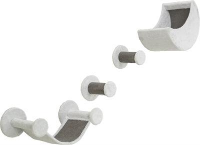 Trixie Katten Klimset Voor Aan De Muur 4 Klimplekken Wit /, Dieren en Toebehoren, Katten-accessoires, Verzenden