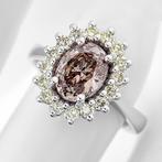 Ring - 14 karaat Witgoud -  1.47ct. tw. Bruin Diamant