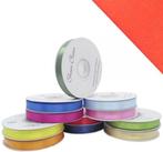 Satijnlint dubbelsatijn antennelint oranje 10 mm rol 25, Ophalen of Verzenden, Nieuw