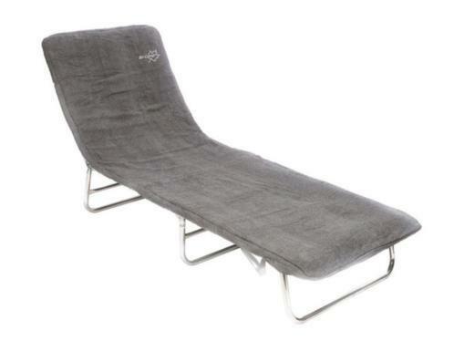 Bo Camp badstof stoelhoes gepolsterd xl grijs, Caravans en Kamperen, Kampeeraccessoires, Nieuw