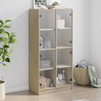 vidaXL buffetkast met deuren 68x37x142 cm bewerkt hout, Minder dan 50 cm, Verzenden, Nieuw, Minder dan 100 cm
