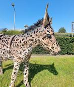 Large donkey flower basket - Beeldje - Ezel - IJzer, Antiek en Kunst