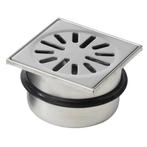 Vloerput RVS 100 x 100 mm 0,50 l/s Aquaberg, Verzenden, Nieuw in verpakking