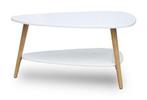 Houten salontafel - 90x67x45 cm - wit - 2 tafelbladen, Huis en Inrichting, Tafels | Salontafels, Ophalen of Verzenden, Nieuw