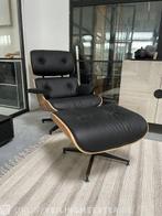 Luxe Eames lounge chair met Ottoman XL in walnoot en echt, Nieuw
