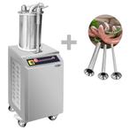GGM Gastro | Hydraulische worstvuller - 26 liter - 1,1 kW -, Verzenden, Nieuw in verpakking, RVS Meubilair