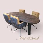 Luxe Eiken Eettafel met Sociale Impact – Nu sterk afgeprijsd, 100 tot 150 cm, Eikenhout, Ophalen of Verzenden, Vijf personen of meer