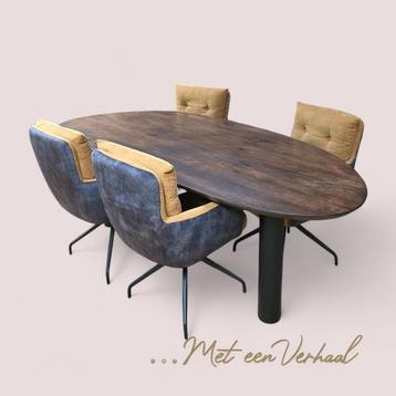 Luxe Eiken Eettafel met Sociale Impact – 50% KORTING beschikbaar voor biedingen
