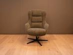 Relaxfauteuil Gino met hocker in groen stof, 25% korting, Huis en Inrichting, Fauteuils, Verzenden, Minder dan 75 cm, Nieuw, Stof