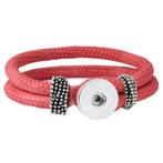 Fako Bijoux® - Armband Voor Click Buttons - Slang - Fuchsia, Nieuw, Verzenden