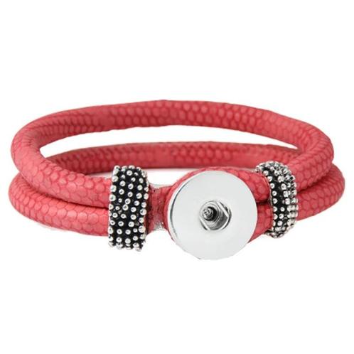 Fako Bijoux® - Armband Voor Click Buttons - Slang - Fuchsia, Sieraden, Tassen en Uiterlijk, Armbanden, Verzenden