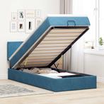 vidaXL Ottoman bed met matras en LEDs 100x200 cm fluweel, 100 cm, Eenpersoons, Nieuw, 200 cm