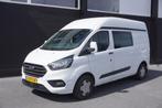 Ford Transit Custom 2.0 TDCI L2H2 Dubbel Cabine EURO 6, Auto's, Stof, Gebruikt, Wit, Ford