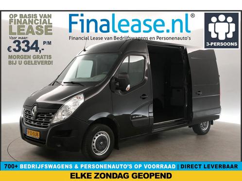 Renault Master T35 2.3 dCi L2H2 146PK Airco 2xSchuifd €334pm, Auto's, Bestelauto's, Lease, Handgeschakeld, Diesel, Renault, Zwart