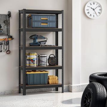 Stellingkast - 150x75x30 cm - opbergkast / stelling - zwart beschikbaar voor biedingen