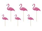 Flamingo Prikkers 23,5cm 6st, Hobby en Vrije tijd, Feestartikelen, Verzenden, Nieuw