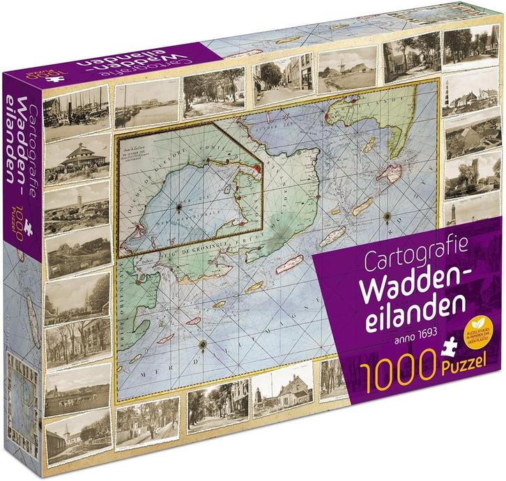 Cartografie Waddeneilanden Puzzel (1000 stukjes) | Tuckers, Hobby en Vrije tijd, Denksport en Puzzels, Nieuw, Verzenden
