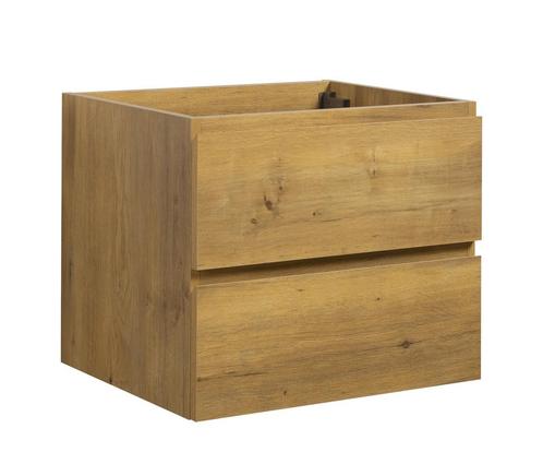 Wastafelkast Angela 60 x 48 cm Eiken Hangend Wastafelmeubel, Huis en Inrichting, Badkamer | Badkamermeubels, Nieuw, Wastafelkast