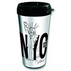 Koffiemok - Travel Mug - JOHN LENNON-NYC / POWER TO THE P..., Verzenden, Zo goed als nieuw