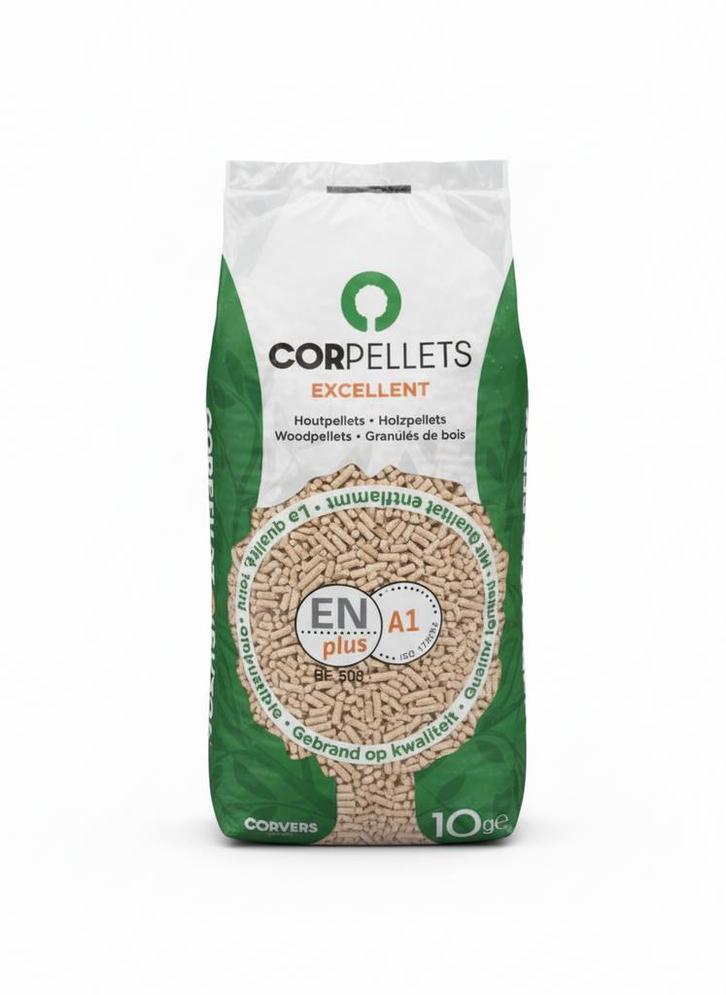 Total Energie houtpellets en CorPellets, Tuin en Terras, Haardhout, Minder dan 3 m³, Overige houtsoorten, Verzenden