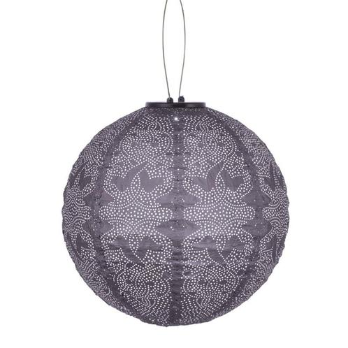 Solar Lampion Round - Marrakesh Mauve Purple - 30 cm, Tuin en Terras, Buitenverlichting, Waterbestendig, Led, Zonne-energie, Minder dan 50 watt