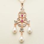 Zonder minimumprijs - Halsketting Zilver Diamant, Sieraden, Tassen en Uiterlijk, Kettingen, Nieuw