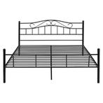 Metalen bedframe Florenz incl. matras 140x200 cm zwart, Huis en Inrichting, Slaapkamer | Bedden, Verzenden, Nieuw