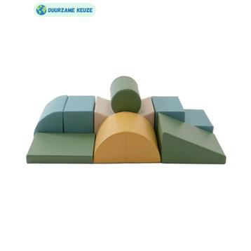Softplay foam blokken set in turquoise – stimuleert motor. beschikbaar voor biedingen