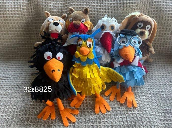 Figuur - De Fabeltjeskrant 7 Handpoppen / poppenkastpoppen,, Antiek en Kunst, Antiek | Overige Antiek