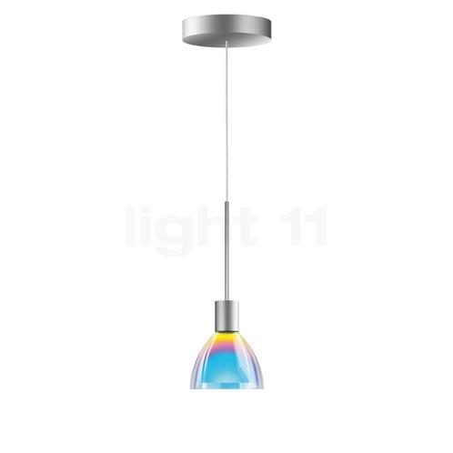 Bruck Silva Hanglamp LED lage spanning, chroom mat/glas blau, Huis en Inrichting, Lampen | Hanglampen, Nieuw, Verzenden