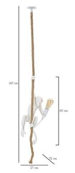 PLAFONDLAMP AAP WIT CM Ø 27X32X60, Ophalen of Verzenden, Nieuw