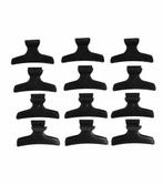 Haarspeld Afdeelklemmen 9,5cm Kunststof Zwart, Nieuw