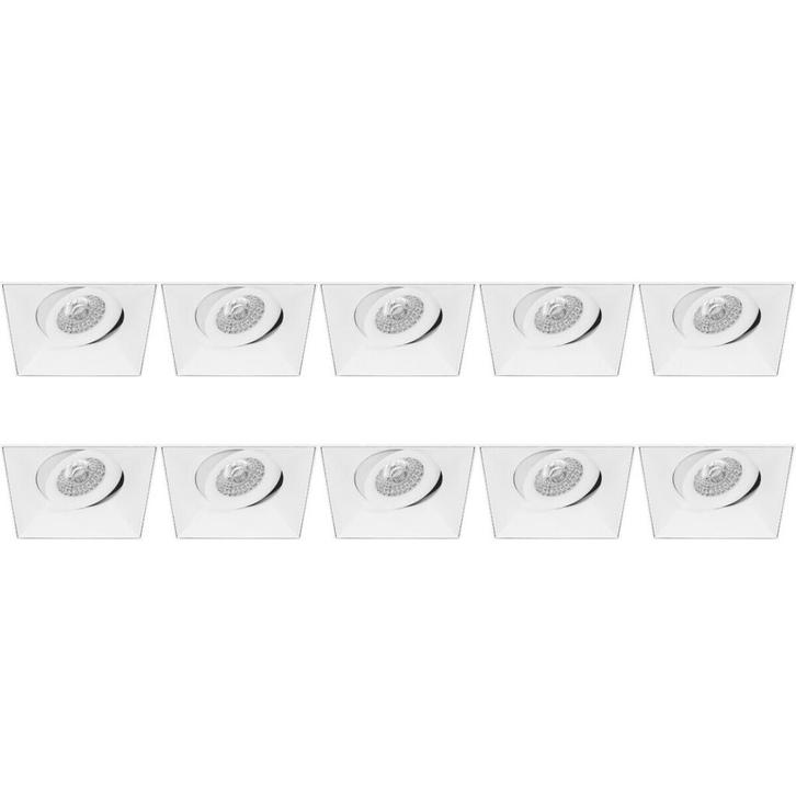 10x Spot Armatuur - GU10 Inbouwspot - Pragmi Nivas Pro, Huis en Inrichting, Lampen | Spots, Plafondspot of Wandspot, Nieuw, Led