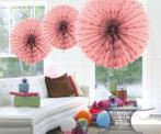 Honeycomb fan Baby Roze 45cm, Verzenden, Nieuw, Feestartikel
