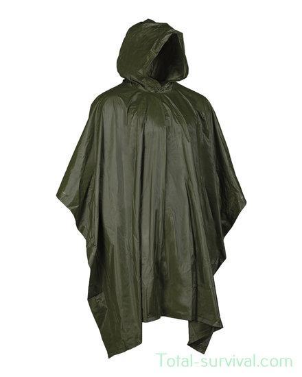 Mil-tec Poncho, olijfgroen, 203 x 127 cm, 0,15 mm, Caravans en Kamperen, Regenkleding, Dames, Heren, Kinderen, Regenponcho, Nieuw