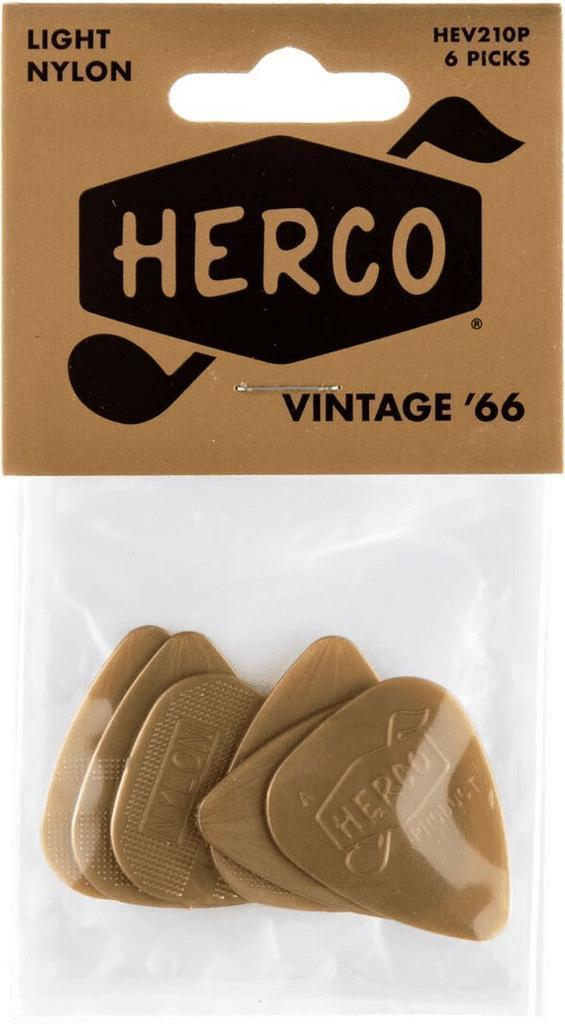 Herco Vintage 66 plectrum light 6-pack, Muziek en Instrumenten, Instrumenten | Toebehoren, Akoestische gitaar, Nieuw, Ophalen of Verzenden