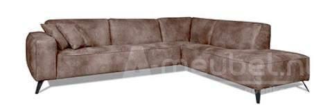 Hoekbank Lent - hoekbanken - Taupe, Huis en Inrichting, Banken | Sofa's en Chaises Longues, Nieuw, Leer