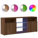 Bruin Eiken TV Meubel - Tweedekansje met LED - 55%!, 100 tot 150 cm, Nieuw, Ophalen of Verzenden, Minder dan 100 cm