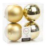 Kerstballen set | Decoris | Ø 10 cm | 4 stuks (Goud), Verzenden, Nieuw