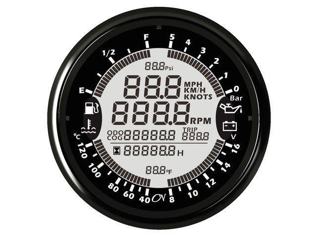 CN 6-in-1 Motorinstrument Digitaal Zwart, Watersport en Boten, Bootonderdelen, Nieuw, Ophalen of Verzenden