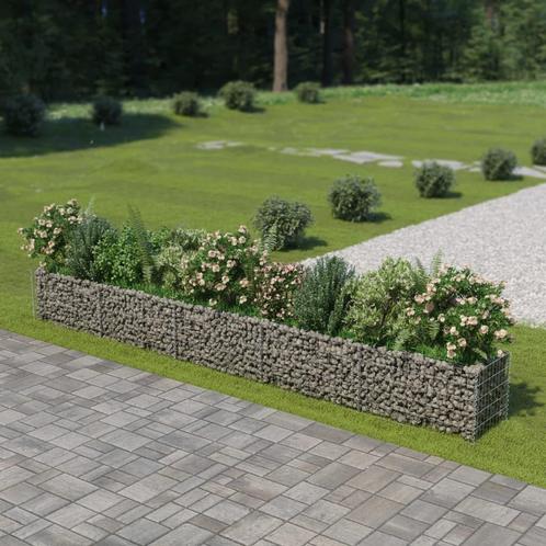 vidaXL Gabion plantenbak verhoogd 450x50x50 cm, Tuin en Terras, Bloembakken en Plantenbakken, 100 cm of meer, Nieuw, Metaal, 30 tot 60 cm