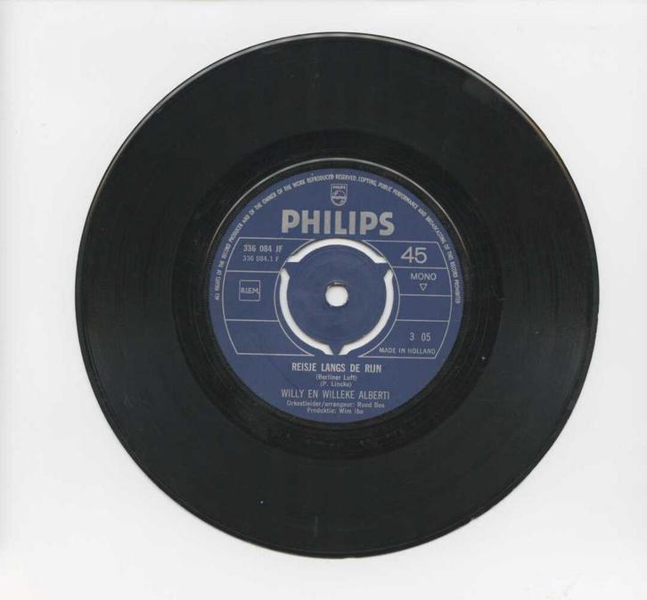 Willy En Willeke Alberti – Een Reisje Langs De Rijn / Liefde, Cd's en Dvd's, Vinyl Singles, Ophalen of Verzenden