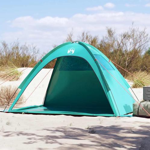 vidaXL Strandtent waterdicht zeegroen, Caravans en Kamperen, Tenten, Nieuw, tot en met 2, Verzenden
