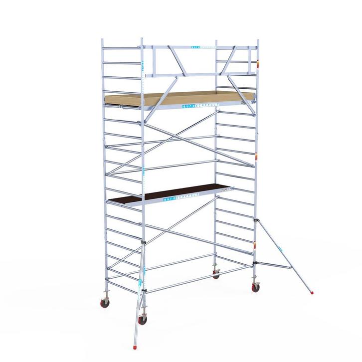 Basic rolsteiger 135 x 6,2m werkhoogte, Doe-het-zelf en Verbouw, Steigers, Rolsteiger of Kamersteiger, Nieuw, 5 meter of hoger