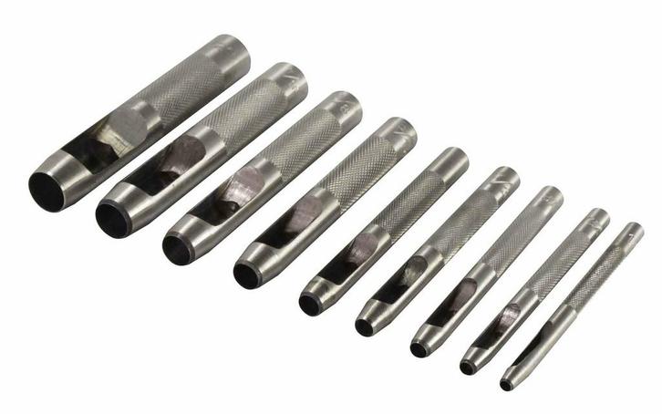 Holpijpset Holpijp Set - 9 Delig - Leren Perforator Set - Ho, Doe-het-zelf en Verbouw, Overige Doe-het-zelf en Verbouw, Nieuw